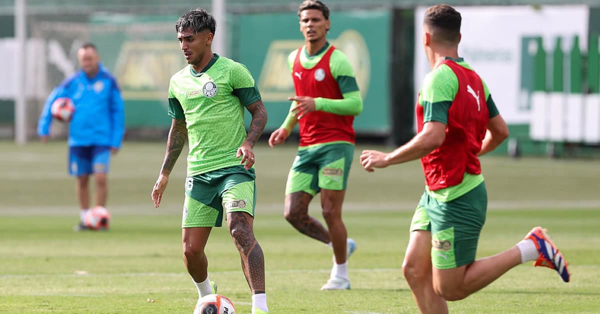 Com Facundo Torres em campo, Palmeiras faz primeiro treino com bola da pré-temporada