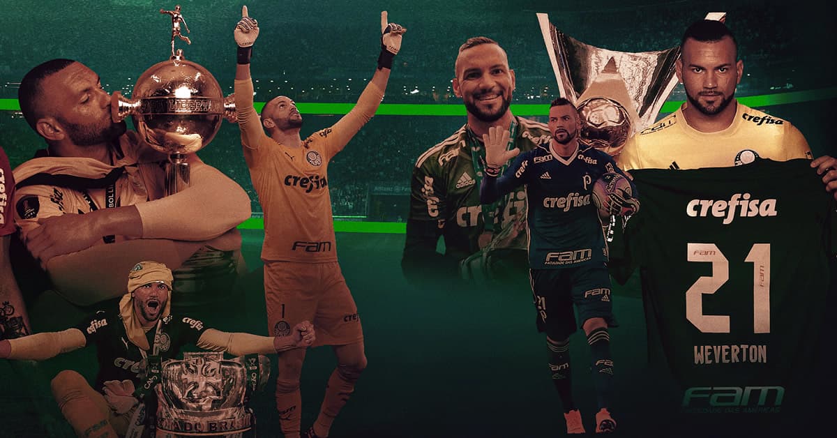 Multicampeão e ídolo, Weverton celebra 400 jogos pelo Palmeiras