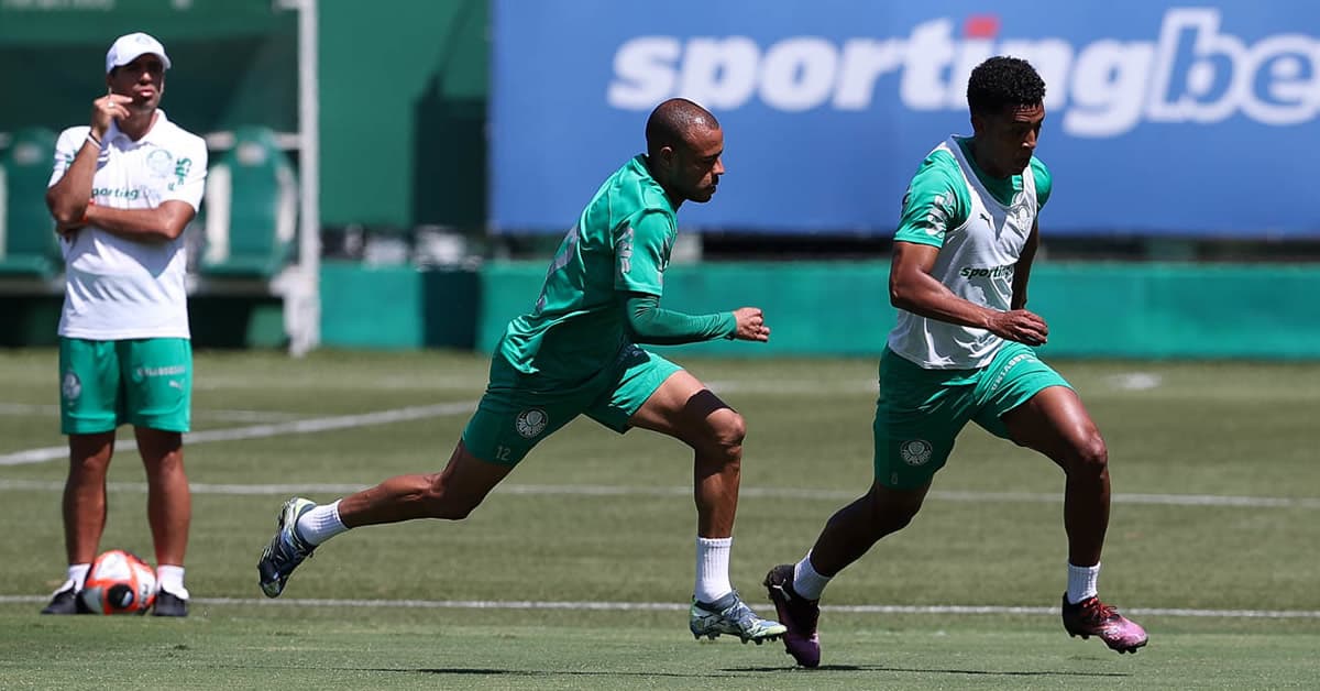 Palmeiras faz treino técnico na véspera do jogo contra o São Paulo; veja provável escalação