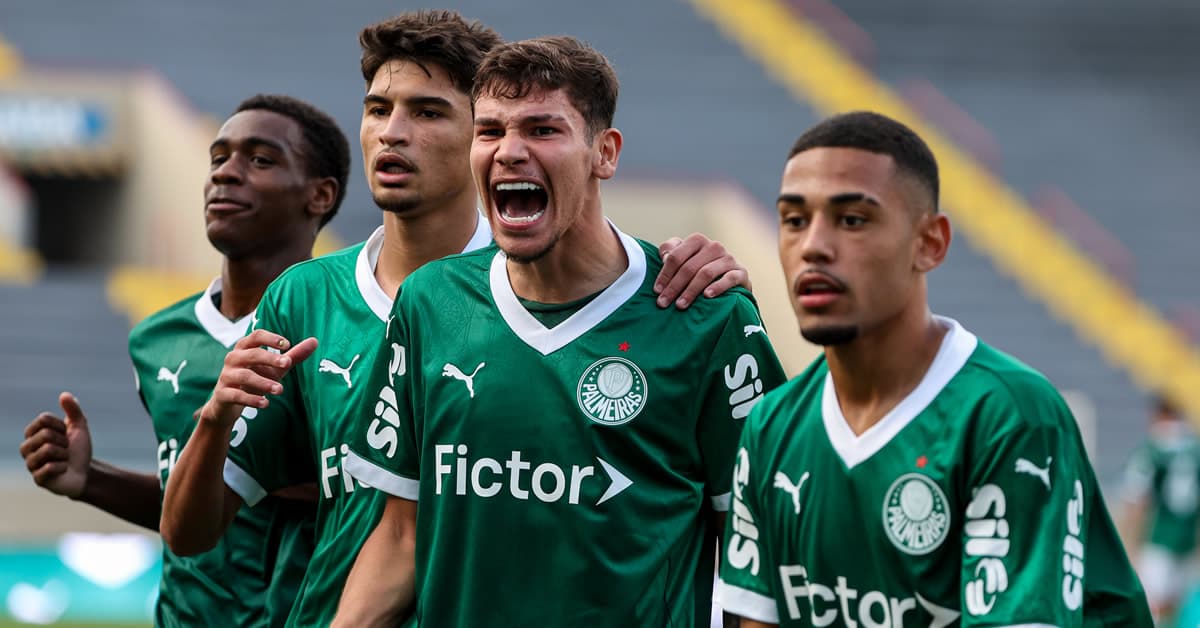 Palmeiras vence o Grêmio fora de casa e segue líder do Brasileirão Sub-20