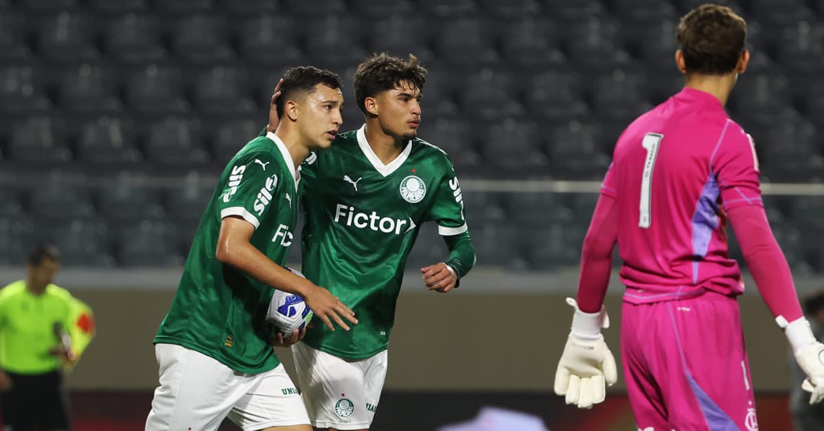 Palmeiras vence o Flamengo de virada pelo Brasileirão Sub-20 e segue líder isolado