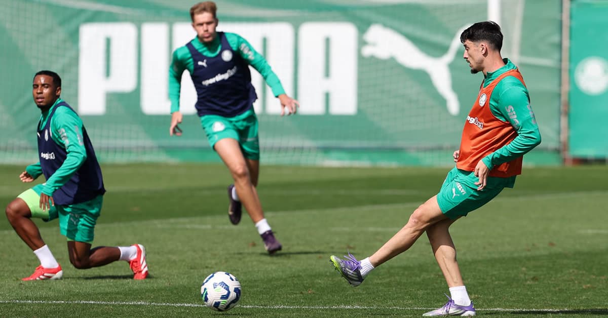 Palmeiras faz treino tático na véspera do jogo contra o Corinthians; veja provável escalação