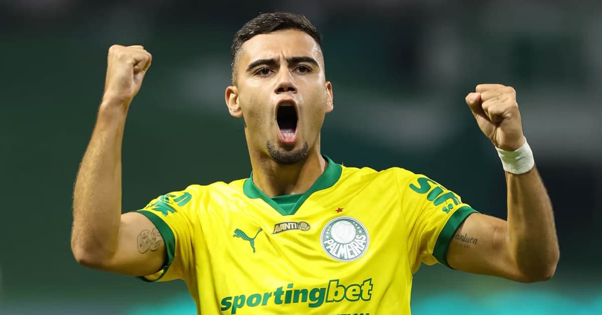 Andreas Pereira comenta primeiros gols com a camisa do Palmeiras