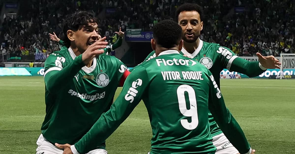 Palmeiras atropela o Internacional com três gols de Vitor Roque