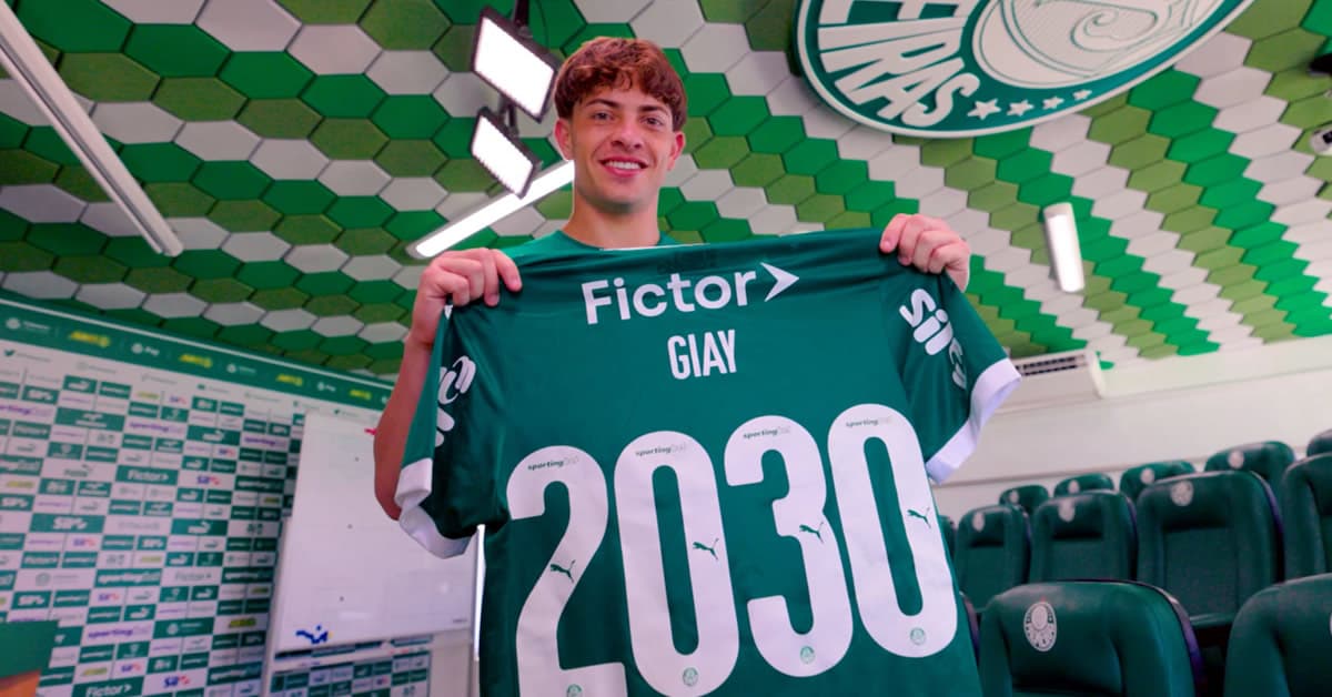 Palmeiras anuncia renovação com Giay até 2030
