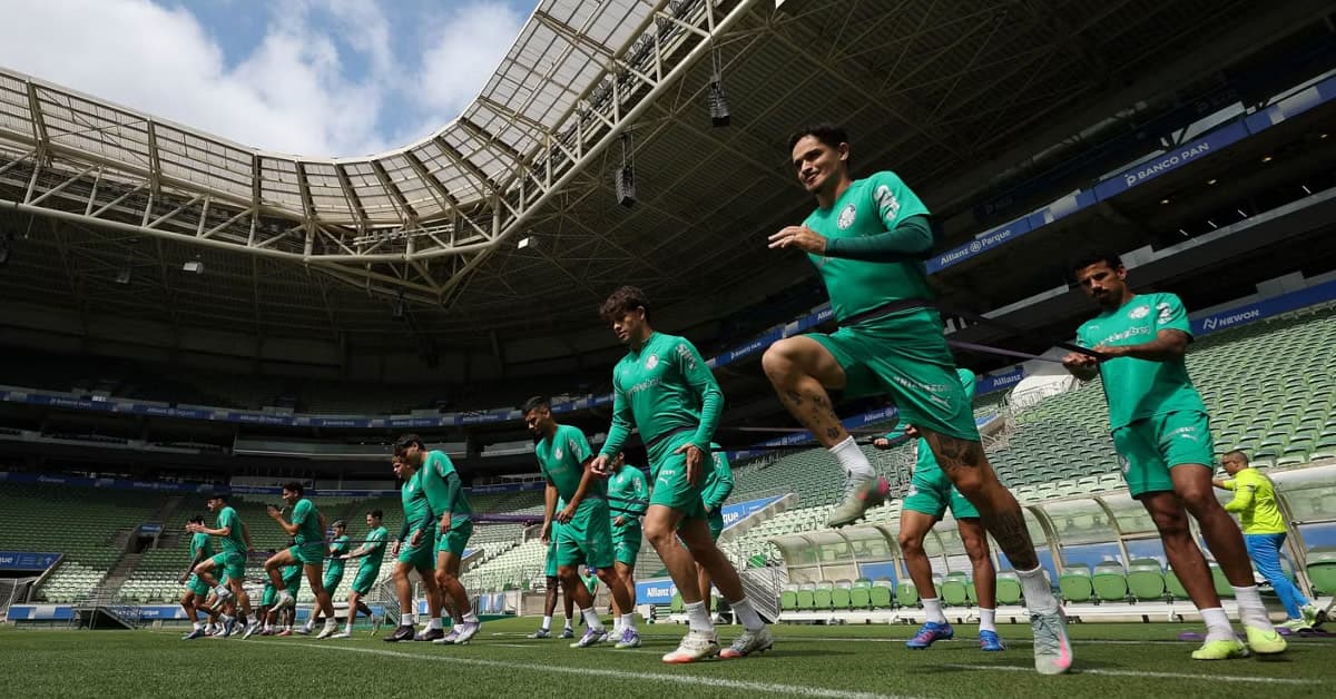 Vídeo: veja como foi o treino do Palmeiras no Allianz Parque