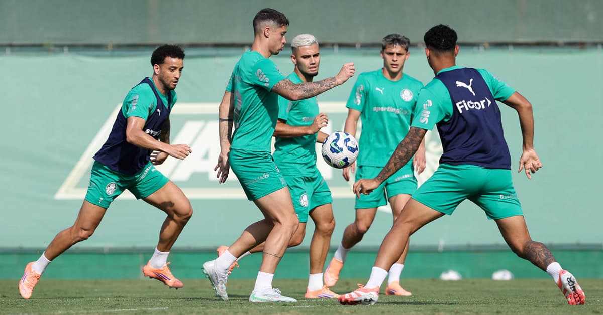 Palmeiras encerra preparação para enfrentar o Flamengo; veja provável escalação
