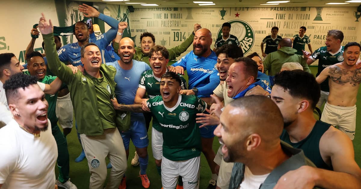Vídeo: a festa do elenco do Palmeiras após a classificação épica para a final da Libertadores