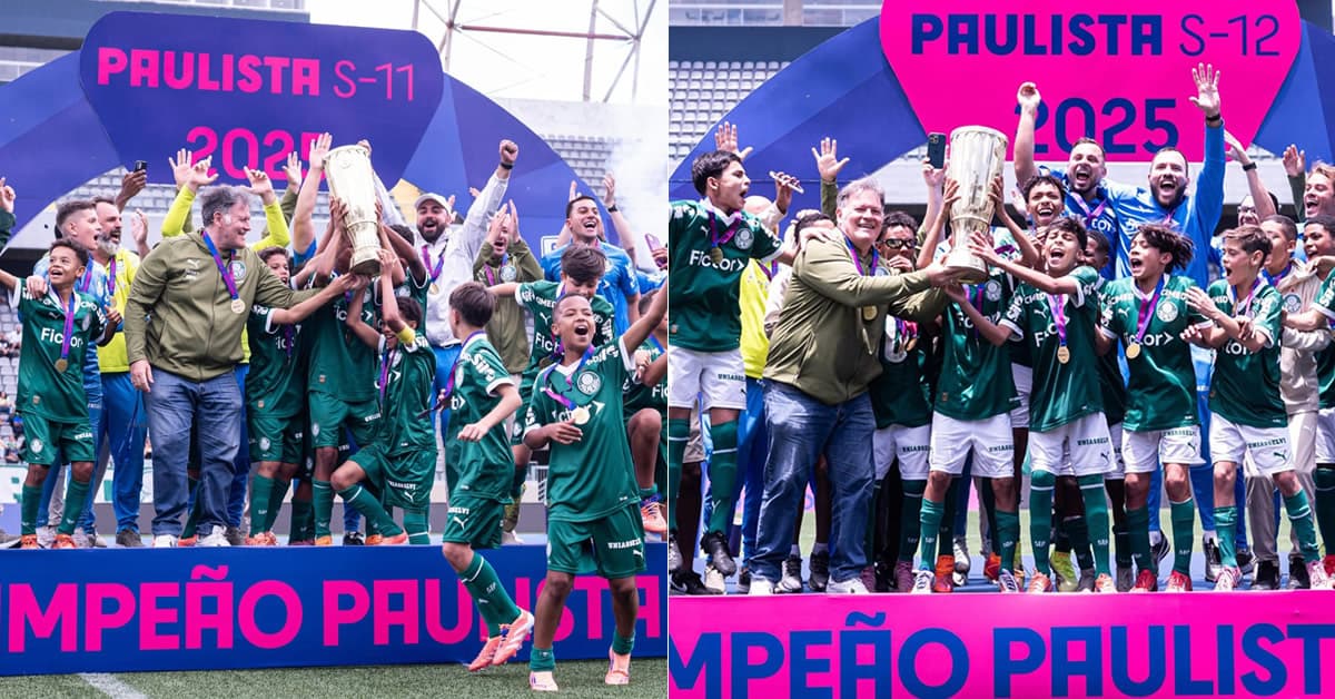 Palmeiras vence São Paulo e Corinthians e conquista dois estaduais na base