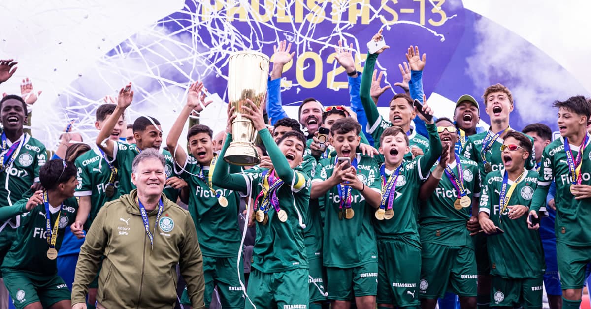 Palmeiras Sub-13 repete Sub-14 e conquista o Paulista sobre o São Paulo