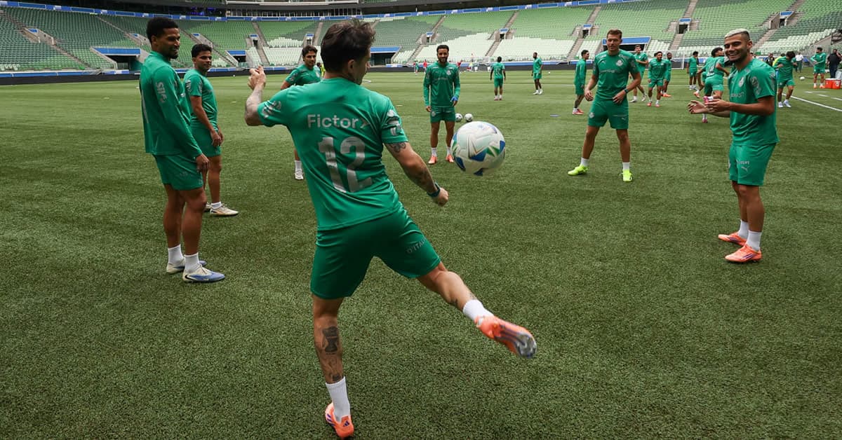 Palmeiras treina no Allianz Parque e encerra preparação para enfrentar o Santos