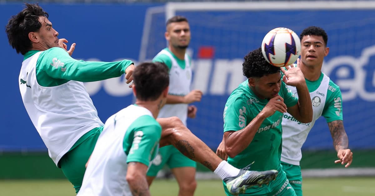 Escalação do Palmeiras: Abel comanda treino tático mirando jogo contra o Capivariano