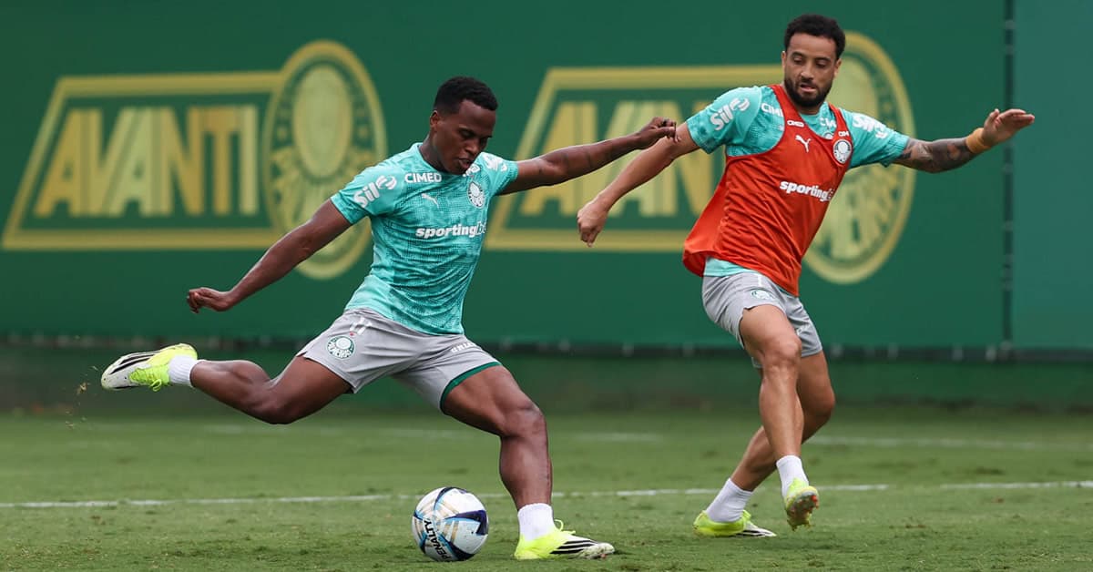 Palmeiras faz treino tático na véspera do jogo contra o São Paulo; veja provável escalação