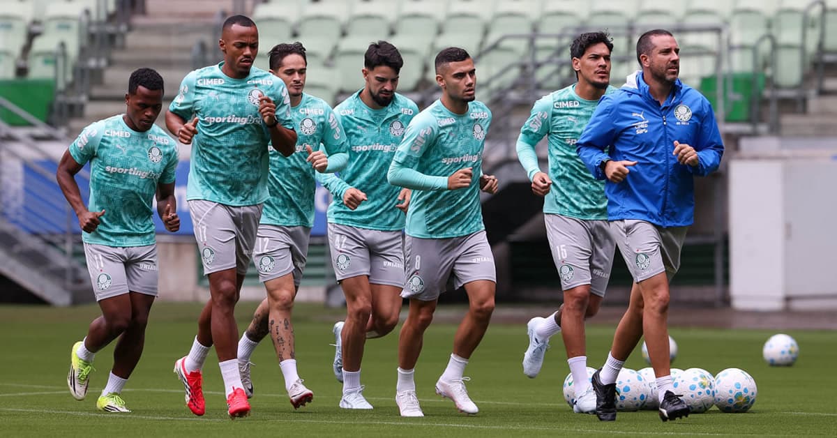 No Allianz Parque, Palmeiras inicia preparação para enfrentar o Vasco