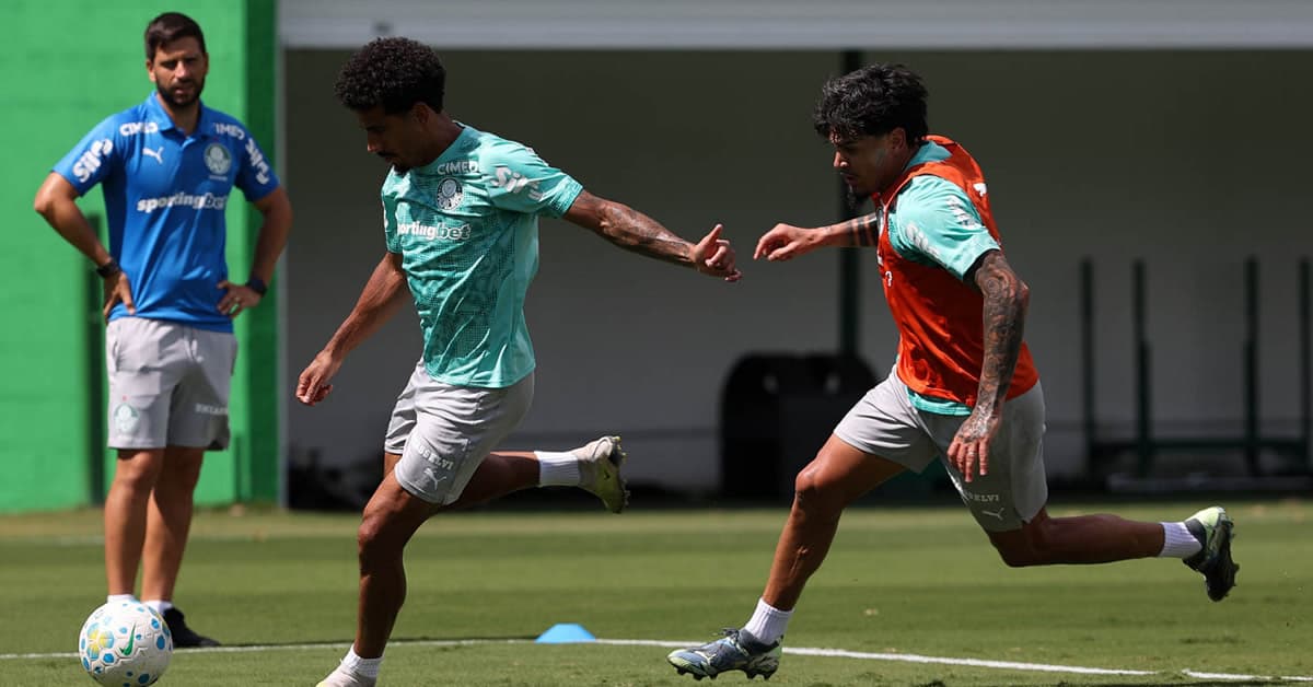 Palmeiras faz treino posicional na véspera do jogo contra o Athletico-PR: veja provável escalação