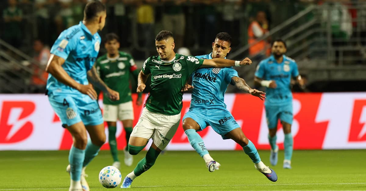 Palmeiras volta a jogar mal e só empata com o Santos em casa