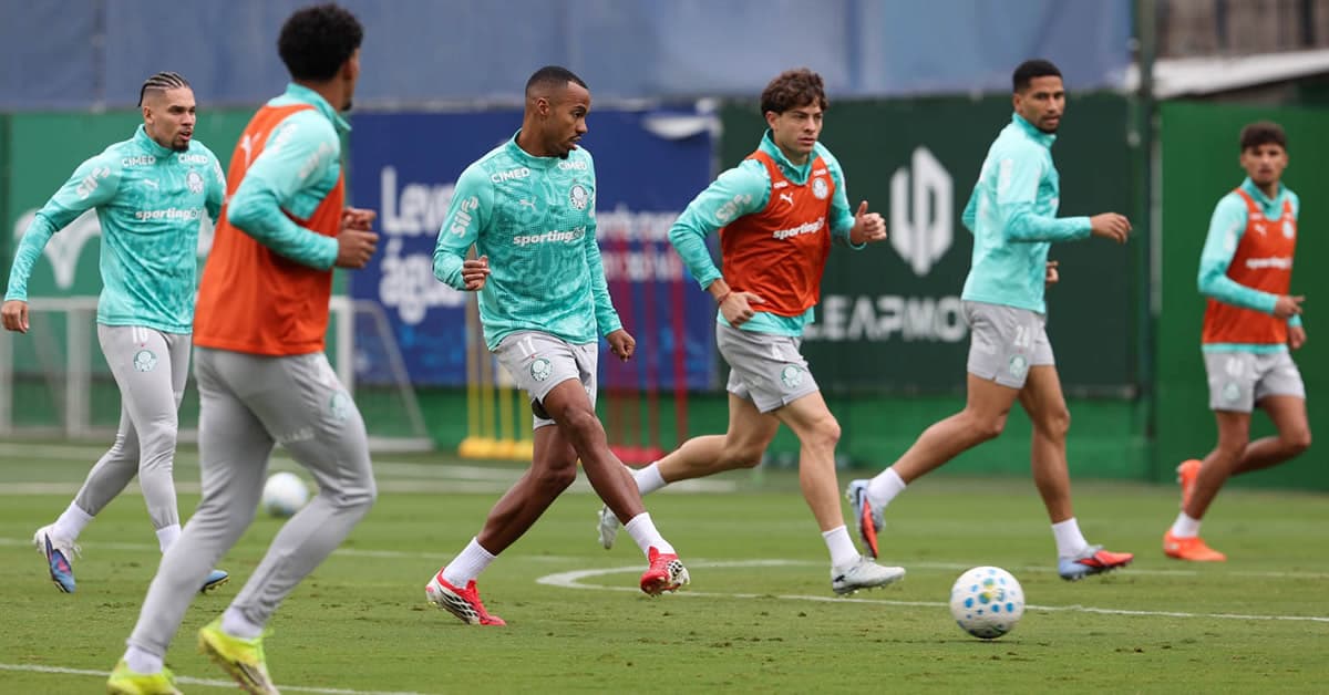 Palmeiras faz treino tático antes de enfrentar o Flamengo; veja provável escalação