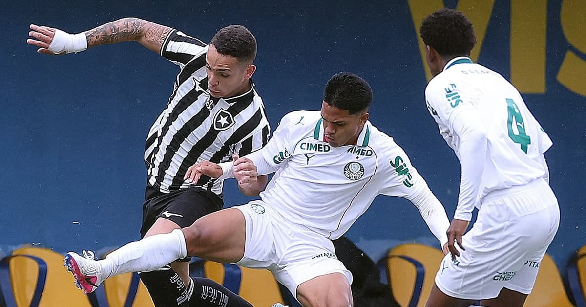 Palmeiras goleia o Botafogo por 6 a 2 pelo Brasileirão Sub-17