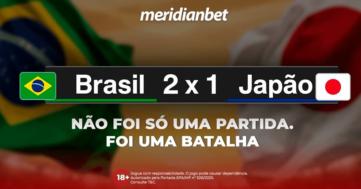 Brasil 2 x 1 Japão. A Seleção lutou até o apito final, sofreu, virou — e o sonho do Hexa segue vivo