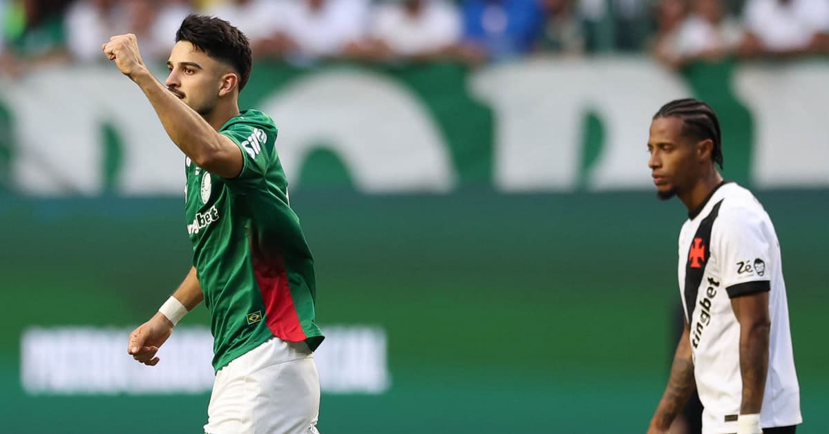 Palmeiras acorda no segundo tempo, goleia o Vasco e abre 6 pontos para o segundo colocado