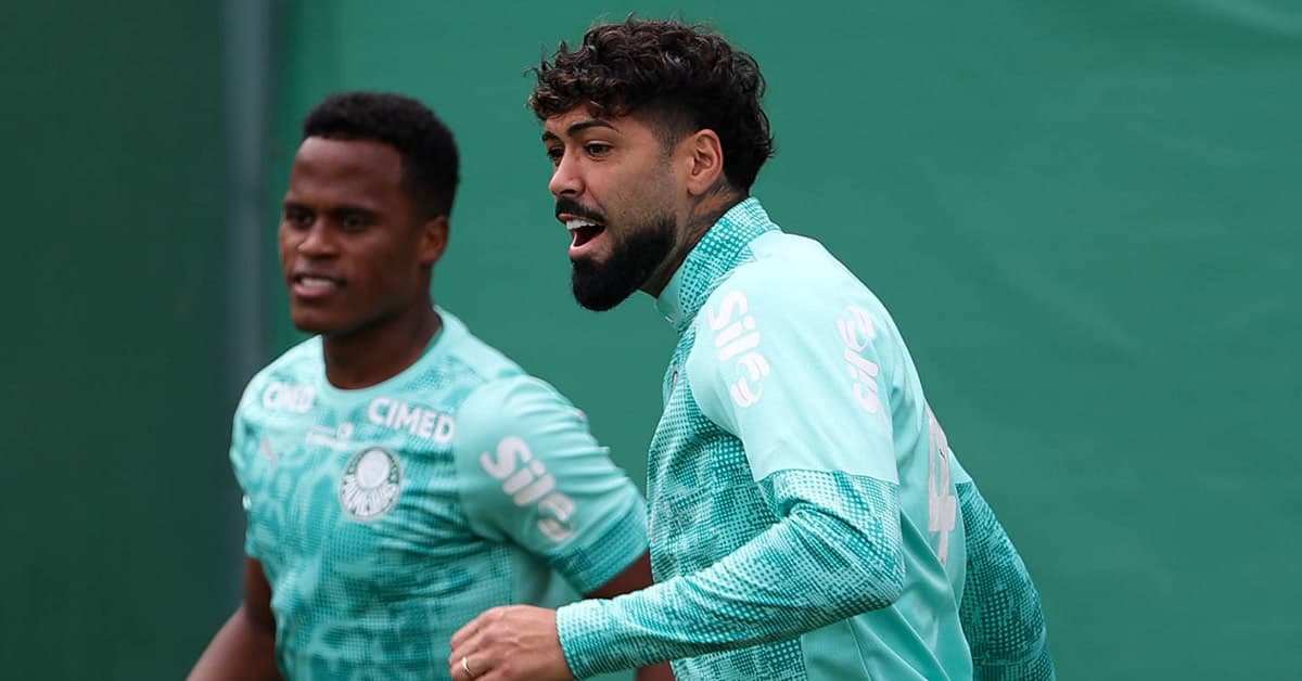 Palmeiras faz treino técnico mirando jogo contra o Fluminense; Vitor Roque não vai a campo